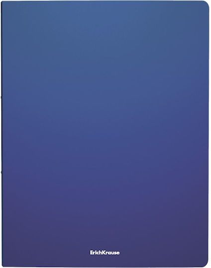 Erichkrause A4 Clipboard with 10 Matt Classic Blue Plastic Sleeves 59179