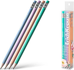 Pencil Eraser Erichkrause Hb Set 12pcs Pastel Bloom 60721