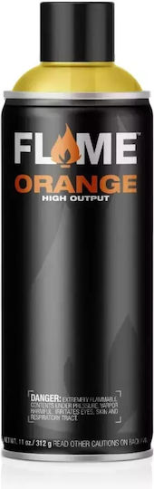 Flame Paint Σπρέι Βαφής Orange με Ματ Εφέ Thick Black FO-901 400ml