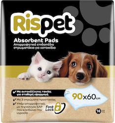 Rispet Absorbent Pads Απορροφητικά Επιδαπέδια Στρωματάκια Κατοικίδια 60χ90 14τεμ