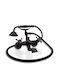 Rea Retro Retro Mischbatterie Badewanne Komplettes Set Schwarze