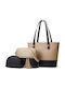 Set Damentasche Shopper Schultertasche Black / Gold