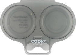 Cook Concept Θήκη Μαγειρέματος Αυγών από Πλαστικό Γκρι 16x11.5x3εκ.