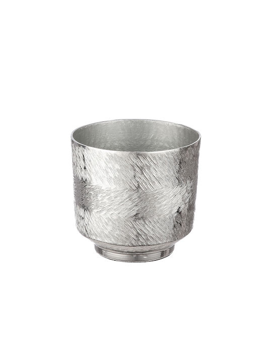 ArteLibre Pot Silver 13x13x12cm