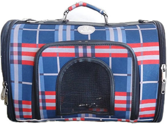 Dog Carrying Bag with Handle Strap Blue 40cm 40x24x25cm Solid Color Ferribiella