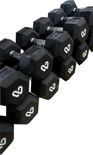 Mfitness Hexagon Rubber Dumbbell 1 x 20kg