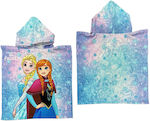 Poncho de plajă pentru copii din microfibră Frozen 2 100x50cm Disney 2023fr003 1 buc 42-3019