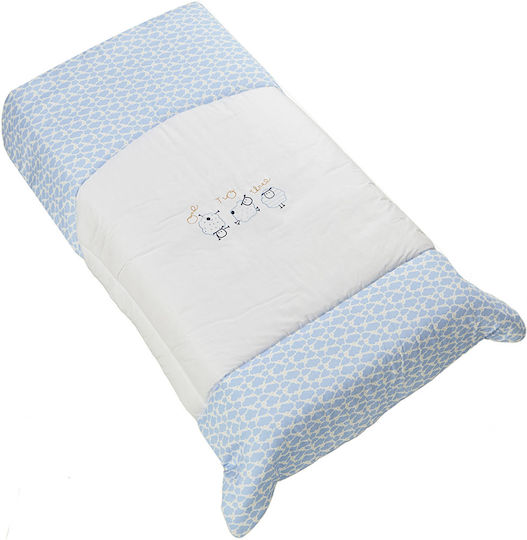 O Kosmos tou Morou Duvet Crib Cotton Light Blue Sky Blue 110x160cm