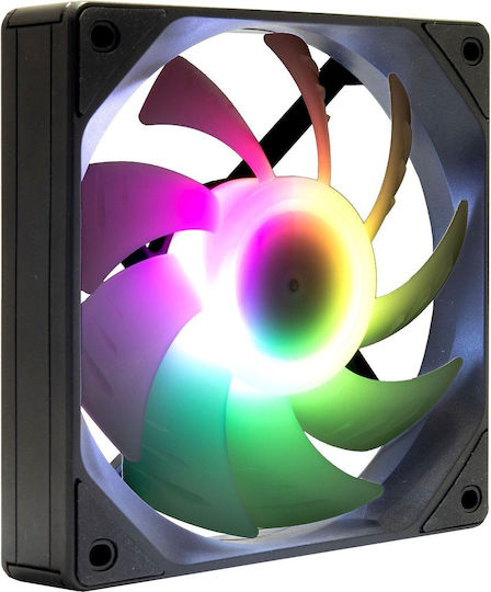 Inter-Tech ES-011 Case Fan 120mm (75cfm) με RGB Φωτισμό και Σύνδεση 4-Pin PWM