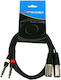 Accu-Cable Cable 2 x XLR male - 2 x RCA male Μαύρο 1.5m AC-2XM-2RM/1