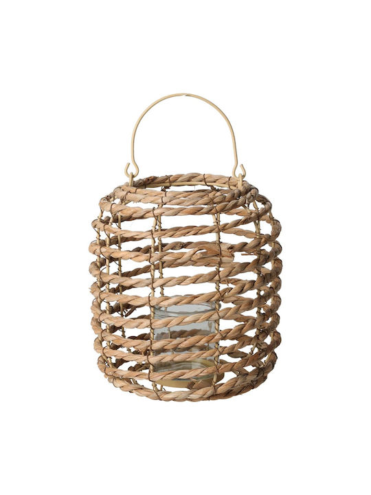 Koopman Rattan Lantern Beige 19x19x23cm