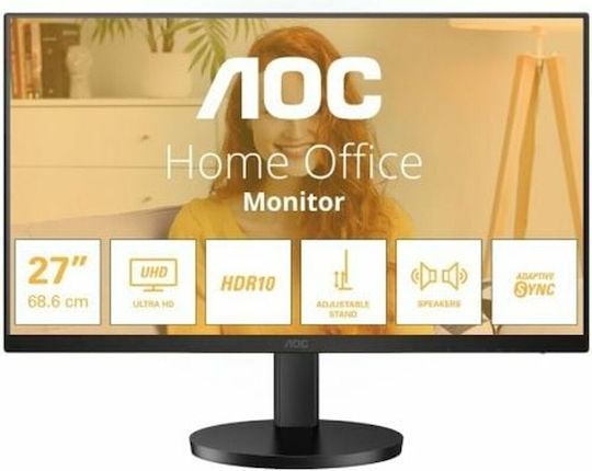 AOC U27B3AF IPS HDR Monitor 27" 4K 3840x2160 with Response Time 4ms GTG Silver
