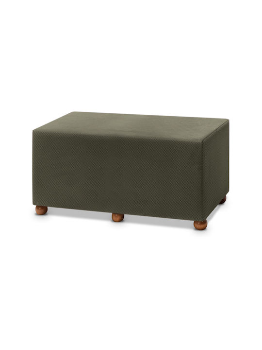 Stool For Living Room Upholstered with Fabric Green 80x40x40cm