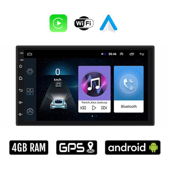 Автомобилна Аудио Система (Блутут/USB/WiFi/GPS/Apple-Carplay/Android-Auto) с Тъчскрийн 7"