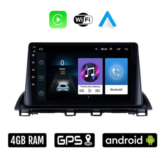 Car Audio System for Mazda CX-4 2014 (Bluetooth/USB/WiFi/GPS/Apple-Carplay/Android-Auto) with Touch Screen 9"