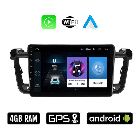 Car Audio System for Peugeot 508 2010-2015 (Bluetooth/USB/WiFi/GPS/Apple-Carplay/Android-Auto) with Touch Screen 9"