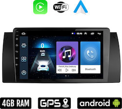 Car-Audiosystem für BMW E39 / Serie 5 1997 - 2005 (Bluetooth/USB/WiFi/GPS/Apple-Carplay/Android-Auto) mit Touchscreen 9"