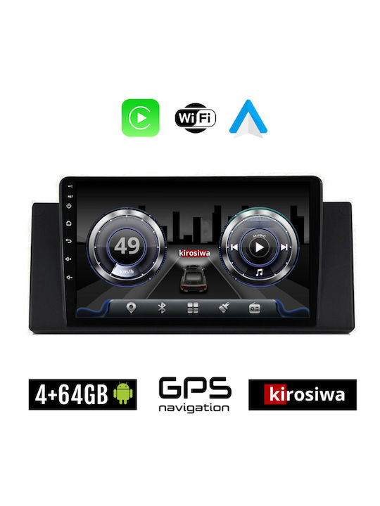 Kirosiwa Car Audio System for BMW X5 (E53) 1999-2006 (Bluetooth/USB/WiFi/GPS) with Touch Screen 9"