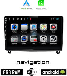 Ηχοσύστημα Αυτοκινήτου για Peugeot 407 2004-2011 (Bluetooth/USB/WiFi/GPS/Apple-Carplay/Android-Auto) με Οθόνη Αφής 9"