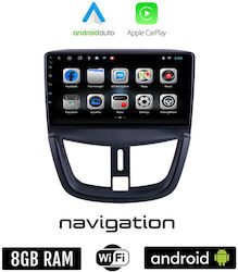 Car-Audiosystem für Peugeot 207 2007 (Bluetooth/USB/WiFi/GPS/Apple-Carplay/Android-Auto) mit Touchscreen 9"
