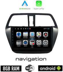 Car-Audiosystem für Suzuki SX4 S-Cross 2014 (Bluetooth/USB/WiFi/GPS/Apple-Carplay/Android-Auto) mit Touchscreen 9"