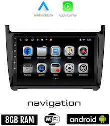 Car-Audiosystem für Volkswagen Polo (Bluetooth/USB/WiFi/GPS/Apple-Carplay/Android-Auto) mit Touchscreen 9"