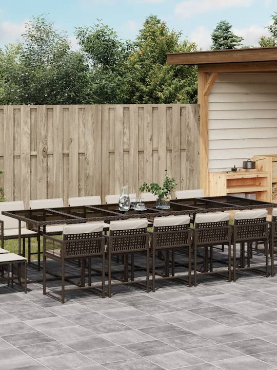 Garden & Outdoor Furniture Set 17 Pieces Dining...