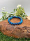 Blue Agate Beaded Bracelet 8mm