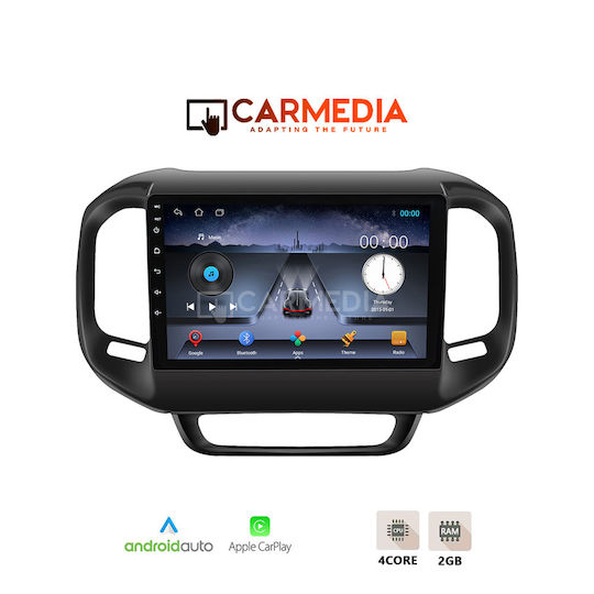 Carmedia Ηχοσύστημα Αυτοκινήτου για Fiat Toro 2017-2021 (Bluetooth/USB/WiFi/GPS/Apple-Carplay/Android-Auto) με Οθόνη Αφής 9"
