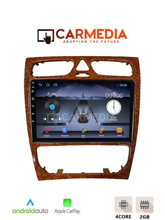 Carmedia Автомобилна Аудио Система (Блутут/USB/WiFi/GPS/Apple-Carplay/Android-Auto) с Тъчскрийн 9"