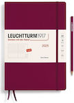 Week Planner 2025 Β5 Hardcover Port Red Leuchtturm 4004117651366