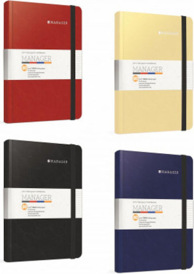 Manager Notebook A5 80 Sheets Ruled with Rubber Band Various Colours
