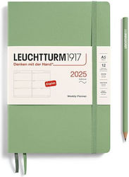 Weekly Planner 2025 A5 Softcover Sage Leuchtturm 4004117652295