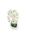 Globostar Artificial Garden White Orchid 21128 Decorative Plant White Orchid H39cm