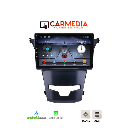 Carmedia Ηχοσύστημα Αυτοκινήτου για Ssangyong Korando 2014+ (Bluetooth/USB/WiFi/GPS/Apple-Carplay/Android-Auto) με Οθόνη Αφής 9"