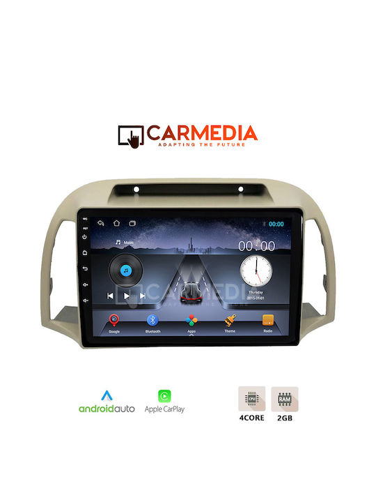 Carmedia Ηχοσύστημα Αυτοκινήτου για Nissan Micra 2002-2010 (Bluetooth/USB/WiFi/GPS/Apple-Carplay/Android-Auto) με Οθόνη Αφής 9"