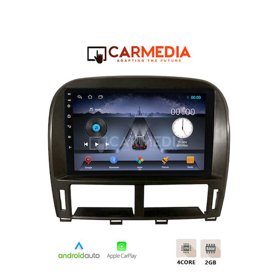 Carmedia Car Audio System for Lexus LS 2000-2006 (Bluetooth/USB/WiFi/GPS/Apple-Carplay/Android-Auto) with Touch Screen 9"
