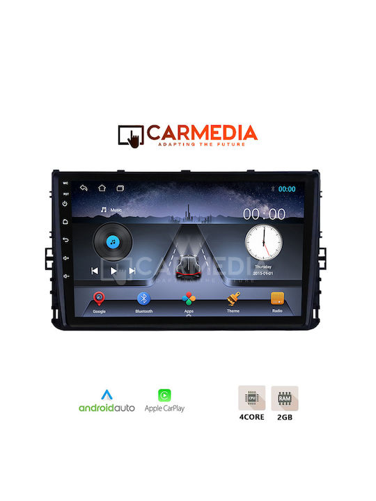 Carmedia Автомобилна Аудио Система (Блутут/USB/WiFi/GPS/Apple-Carplay/Android-Auto) с Тъчскрийн 9"