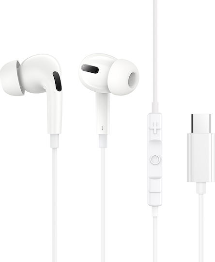 Baseus Encok C18 In-ear Handsfree Ακουστικά με Βύσμα USB-C Λευκό