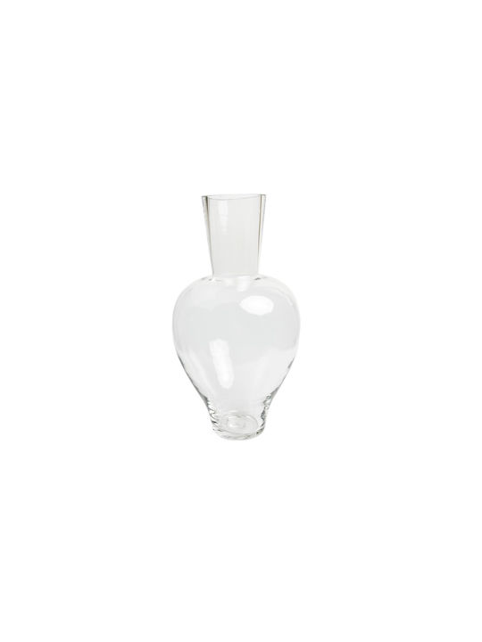 Plastona Vază Decorativă Sticlă Transparent 34cm 1buc