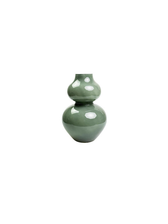Atmosphera Vază Decorativă Sticlă Verde 16x16x2...