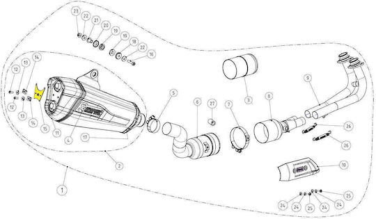 Akrapovic Stahl Auspuffhalterung P-x189 Yamaha Xp 530 T-max Abs 17-19 560 20-22 Stück