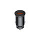 Remax Rcc-231 Auto-Ladegerät 30W 5A mit Anschlüssen: 1xUSB 1xType-C Schwarz Farbe