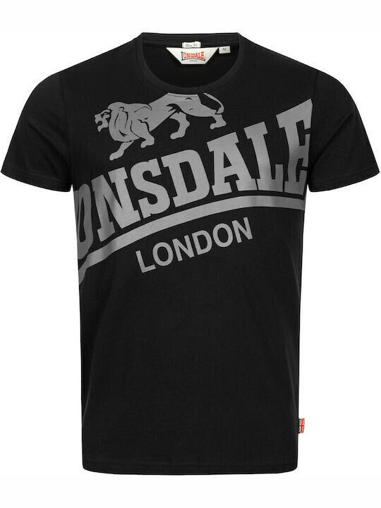 Lonsdale Ανδρικό T-shirt Κοντομάνικο Μαύρο