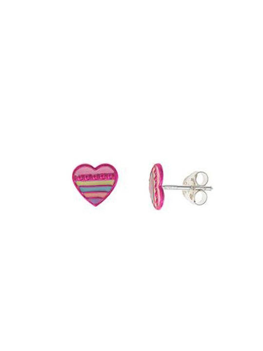 Salvatore Plata Kids Earrings Studs Hearts made of Silver