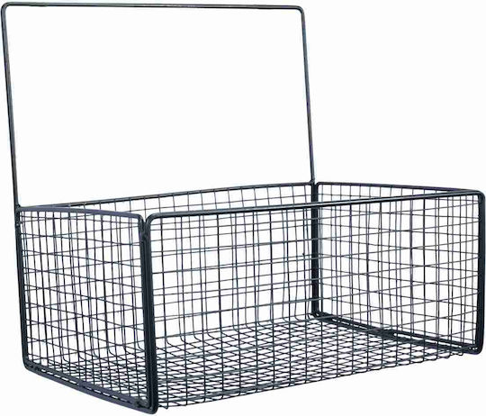 Uncle George An der Wand montiert Badezimmerregal Metallisch 27x21x27cm Schwarz