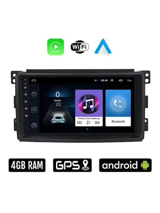 Car Audio System for Smart ForFour / ForTwo 2004-2007 (Bluetooth/USB/WiFi/GPS/Apple-Carplay/Android-Auto) with Touch Screen 9"