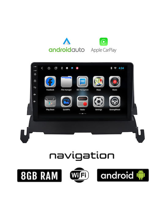 Auto-Audiosystem Dodge Reise 2008-2011 (Bluetooth/USB/WiFi/GPS/Apple-Carplay/Android-Auto) mit Touchscreen 9"