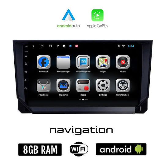 Car Audio System for Mazda CX-9 2006-2015 (Bluetooth/USB/WiFi/GPS/Apple-Carplay/Android-Auto) with Touch Screen 9"