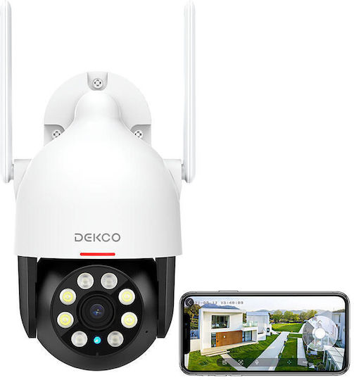Dekco IP Cameră de Supraveghere Wi-Fi Full HD+ 4MP Rezistentă la apă cu Comunicare Bidirecțională și Lentilă 4mm